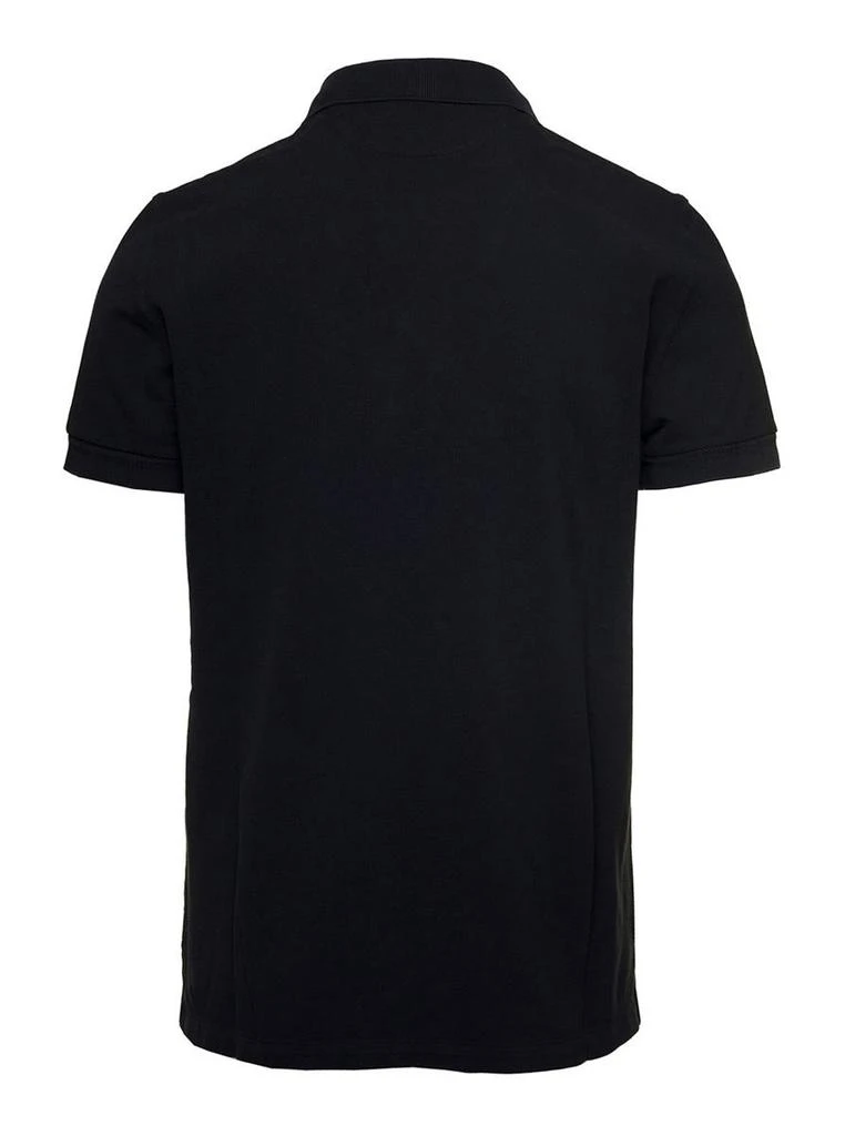 Tom Ford Black Short-Sleeves Polo In Cotton Piquet Jersey Man 2