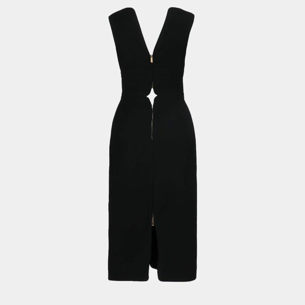 Versace Versace Black Viscose Sleeveless Back-Zip Dress XS 2