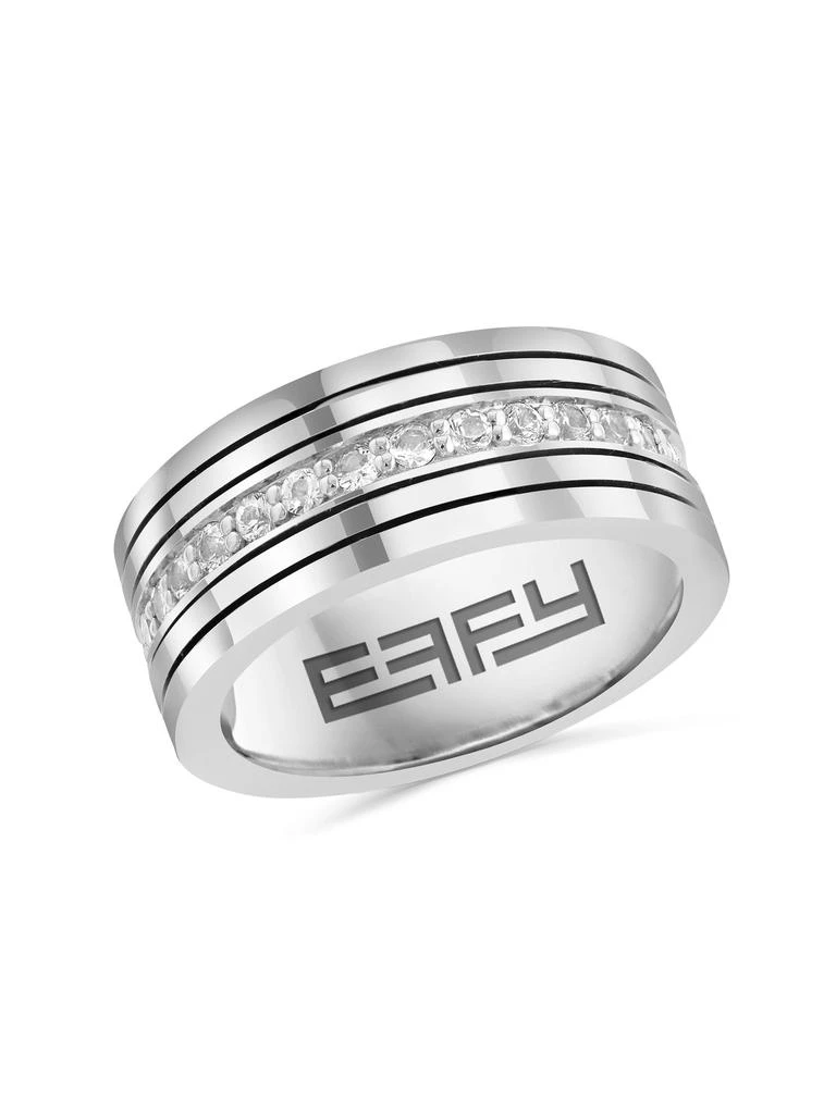 Effy Sterling Silver 
White Sapphire Ring
