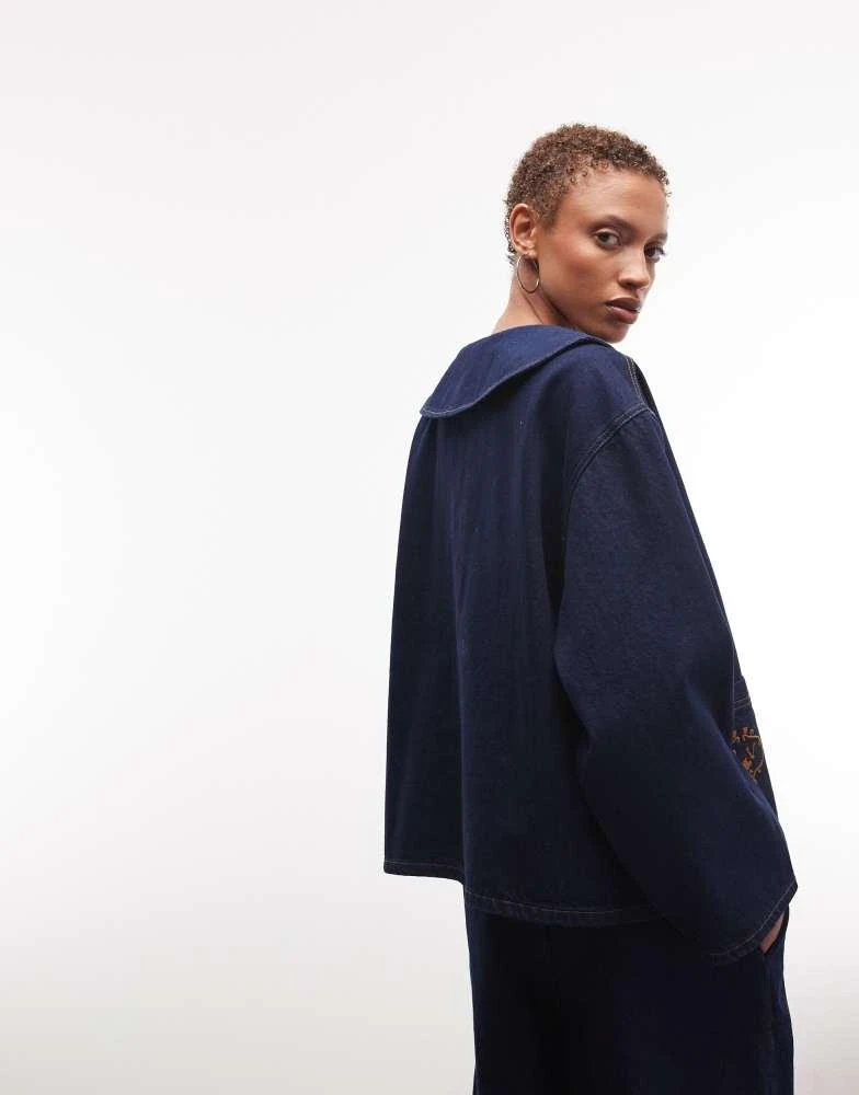 Reclaimed Vintage Reclaimed Vintage peter pan collar denim shirt co-ord 4