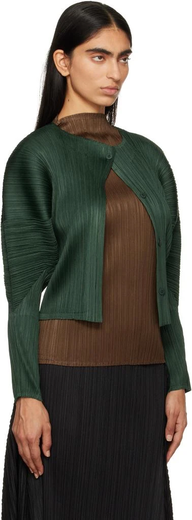 Pleats Please Green Monthly Colors October Cardigan 2