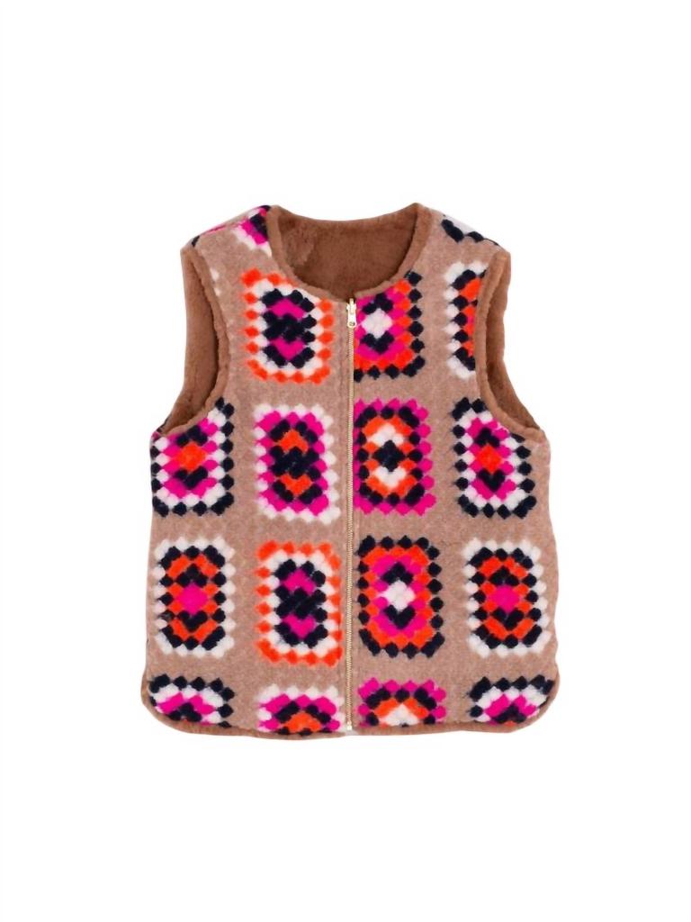 VILAGALLO Vilagallo - Women's Reversible Crocheted Vest