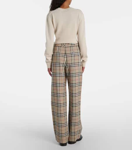 Burberry Burberry Check belted wide-leg pants 3