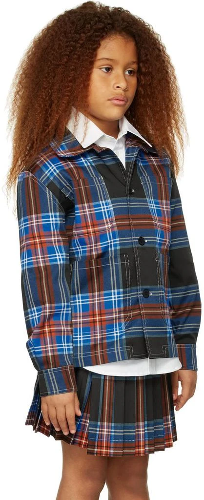 Charles Jeffrey Loverboy SSENSE Exclusive Kids Black Tartan Jacket 3