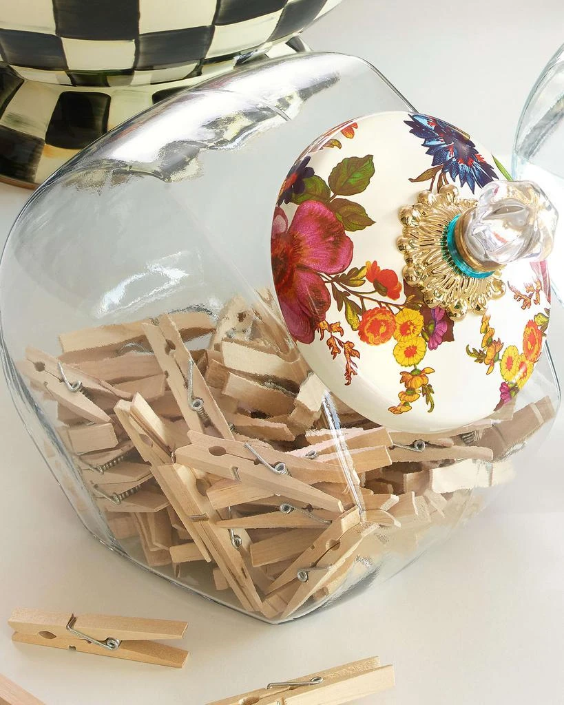 MacKenzie-Childs White Flower Market Cookie Jar 2