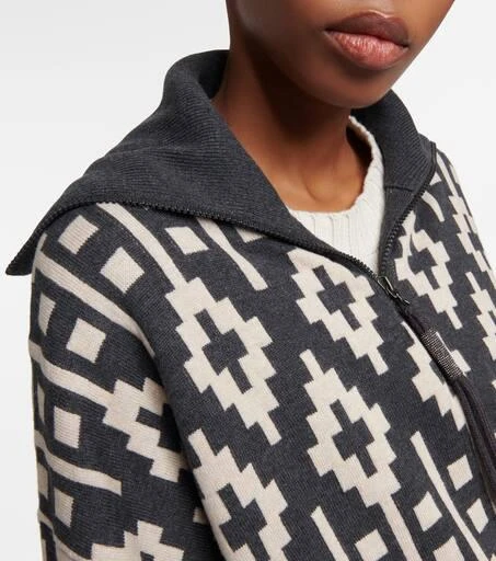 Brunello Cucinelli Vintage Jacquard wool-blend sweater 4