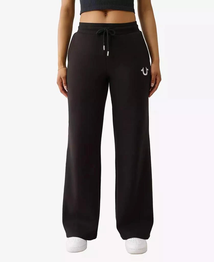 True Religion Women's Lurex Buddha Straight Leg Pants 1