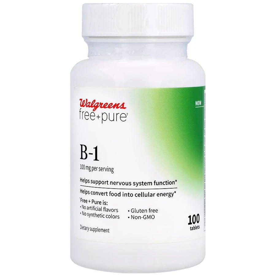 Walgreens Free 
Pure B-1 100 mg Tablets 1