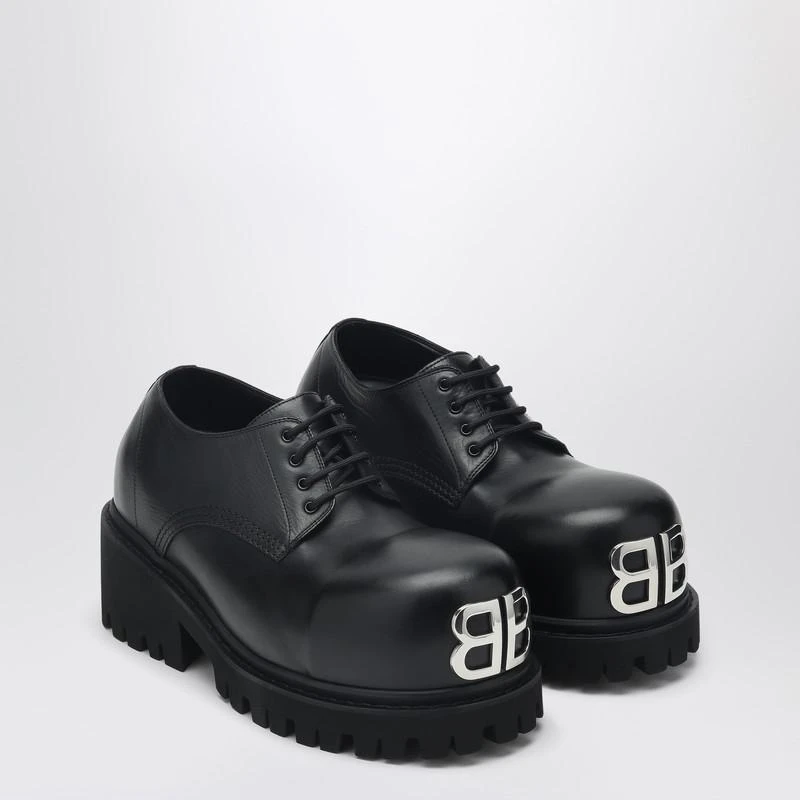Balenciaga Black leather Derby Stomper shoe 2