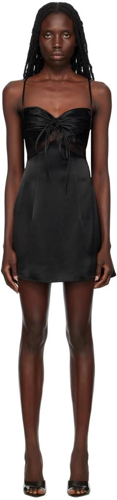 KIM SHUI Black Slip Minidress