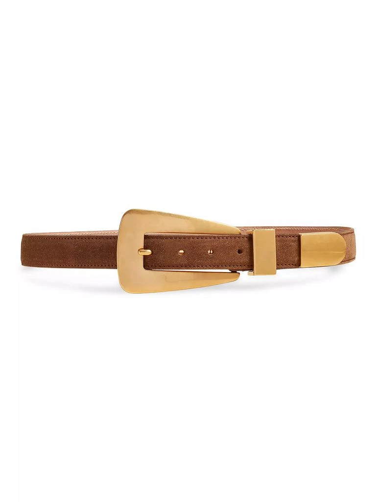 Khaite The Lucca Suede Leather Belt 1