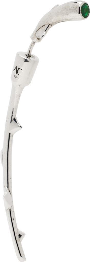 Alan Crocetti Silver Stem of Thorns Single Earring