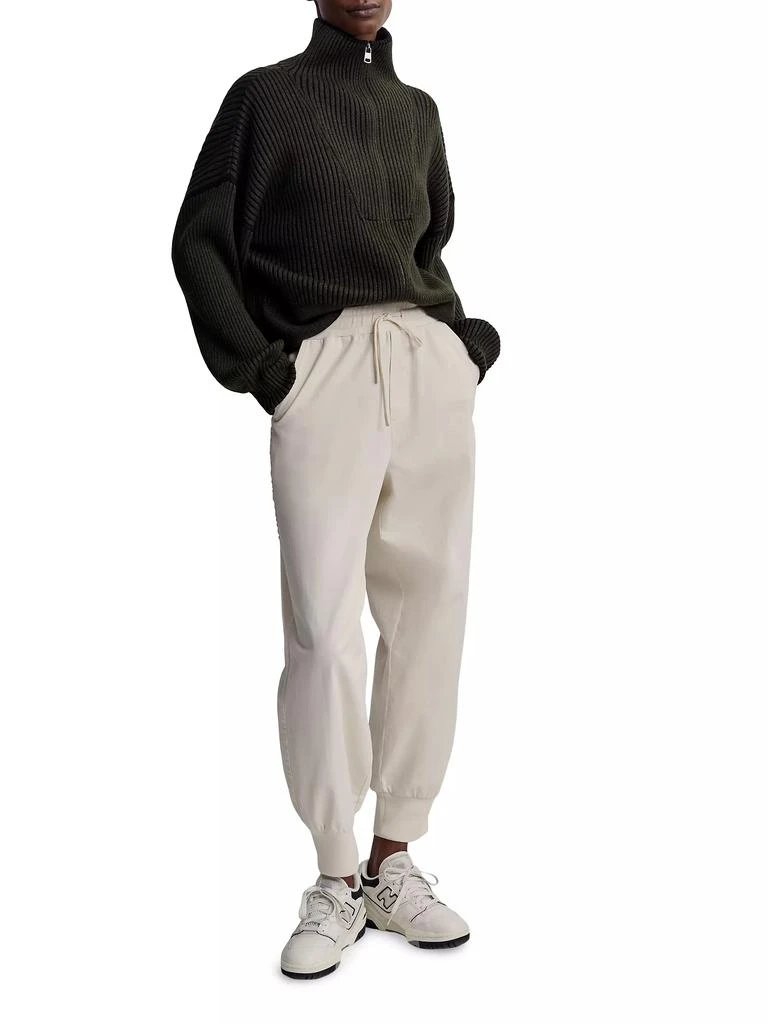 Varley Carmen Zip-Front Rib-Knit Sweater 2