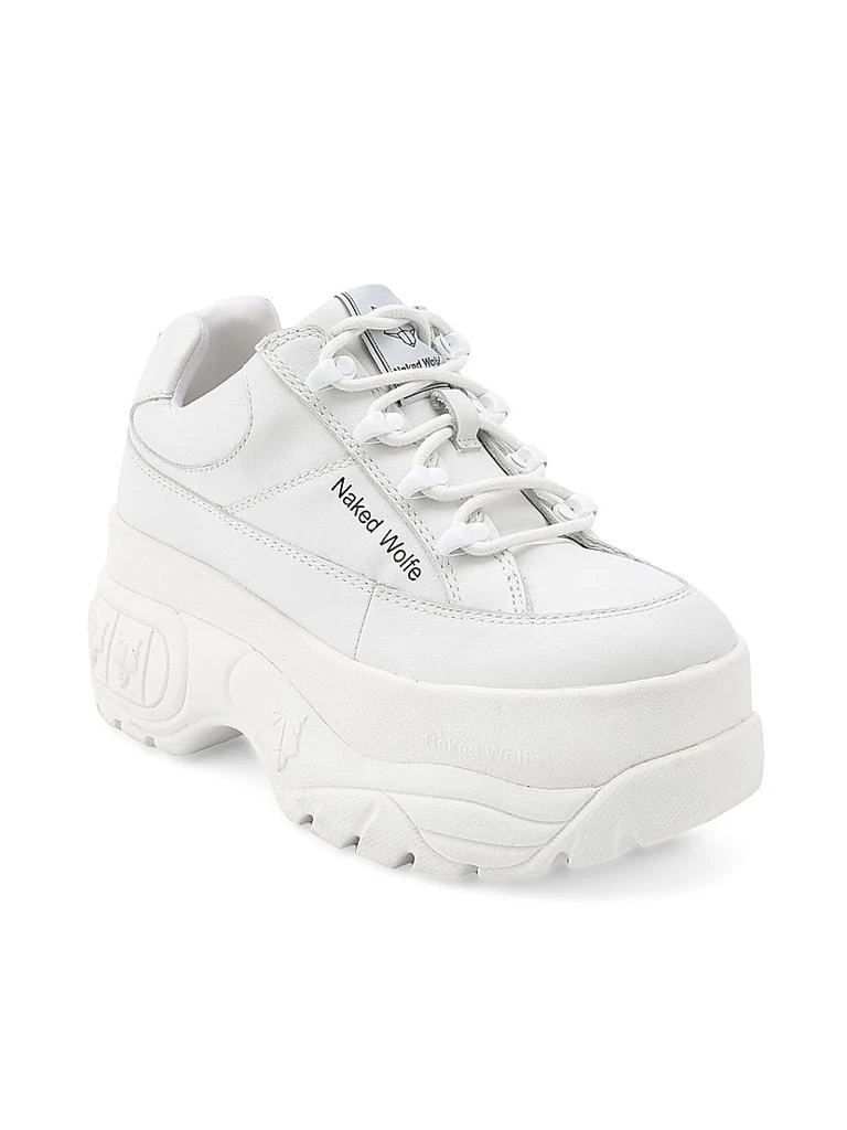 Naked Wolfe Sporty White Low Top Sneakers 2