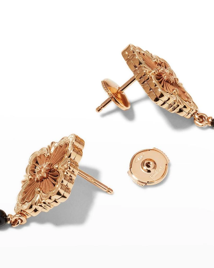 Buccellati Opera Tulle 18K Gold Onyx Diamond Earrings 4
