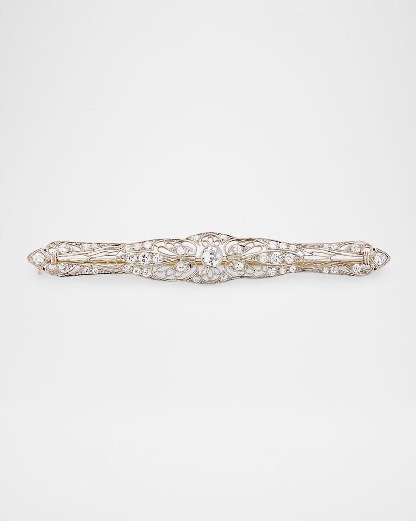 NM Estate Estate Platinum Filigree Edwardian Pin