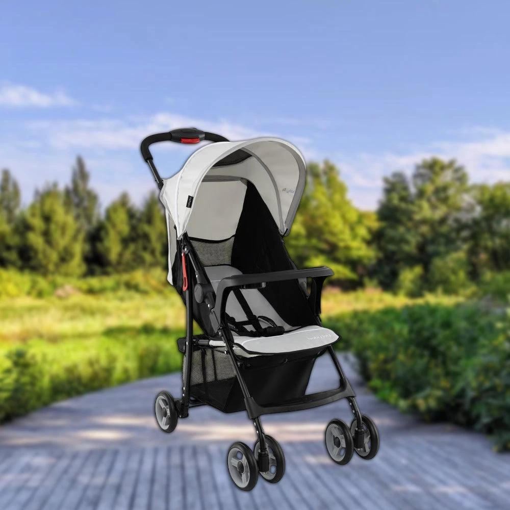Hivvago Lightweight Travel Stroller for Toddlers with Reclining Seat and Sun Canopy
