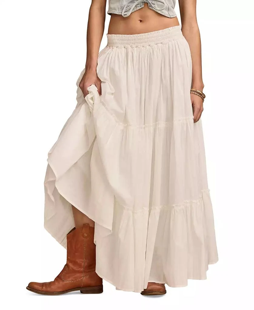 Lucky Brand Women's Broomstick Cotton Maxi Skirt 2