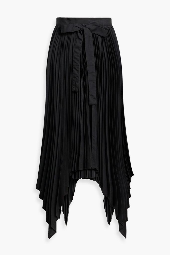 ROSETTA GETTY Wrap-effect pleated poplin skirt
