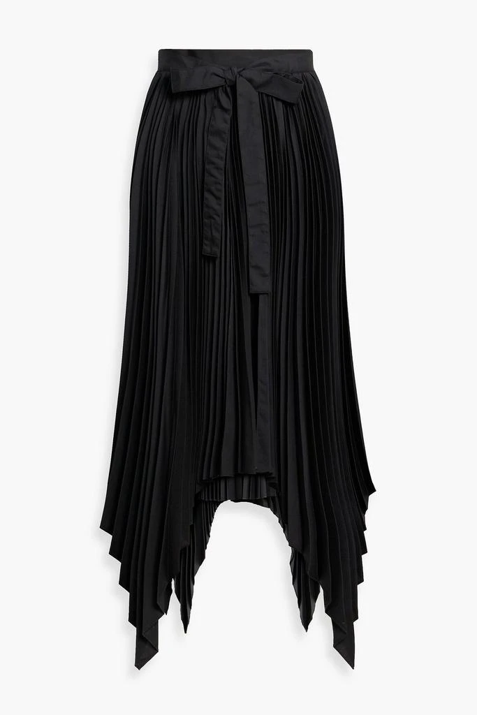 ROSETTA GETTY Wrap-effect pleated poplin skirt 1