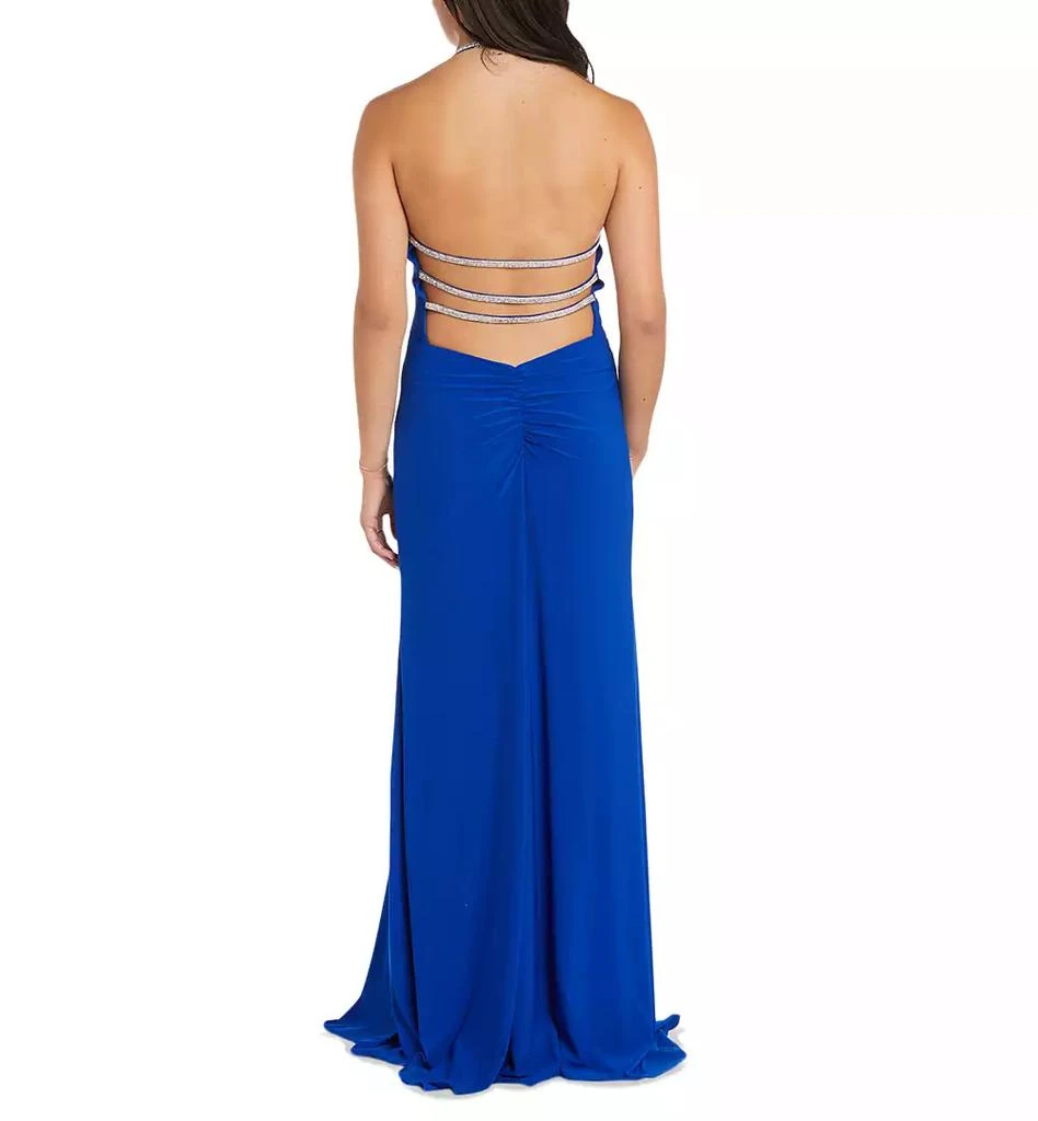Morgan & Company Juniors' Embellished-Strap Jersey Gown 2