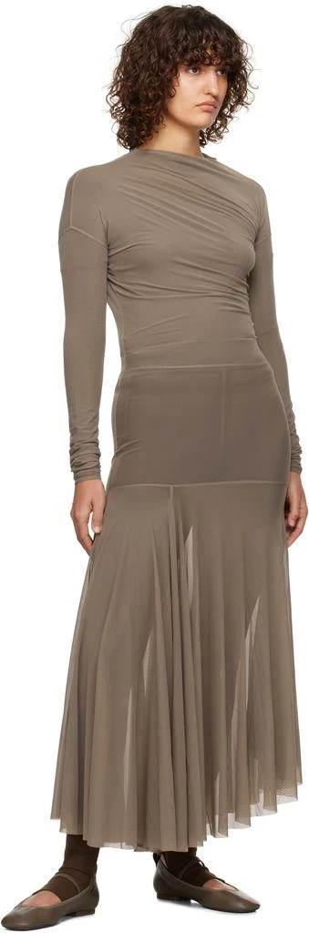 Lemaire Taupe Square Flat Ballerina Flats 5