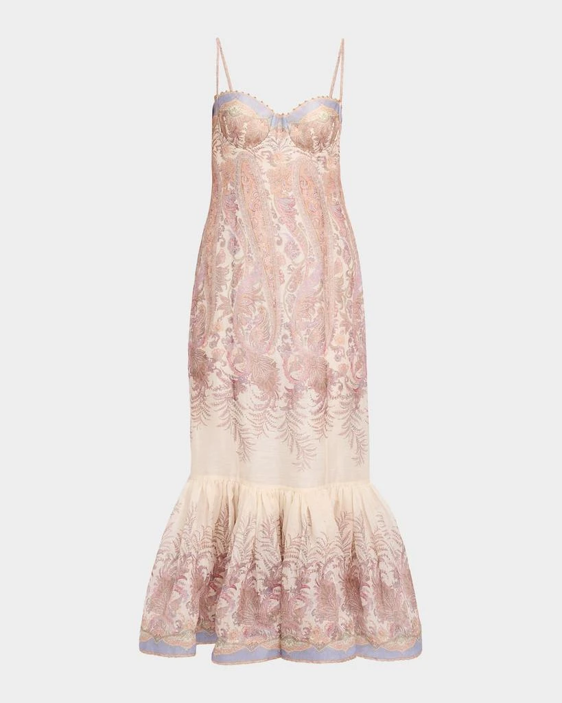 Zimmermann Alchemy Paisley Peplum Gown