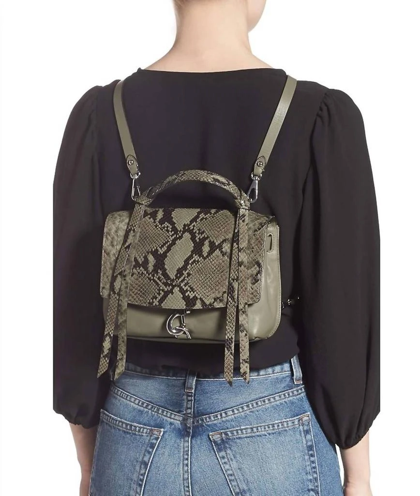 Rebecca Minkoff Stella Medium Convertible Backpack In Thyme 2