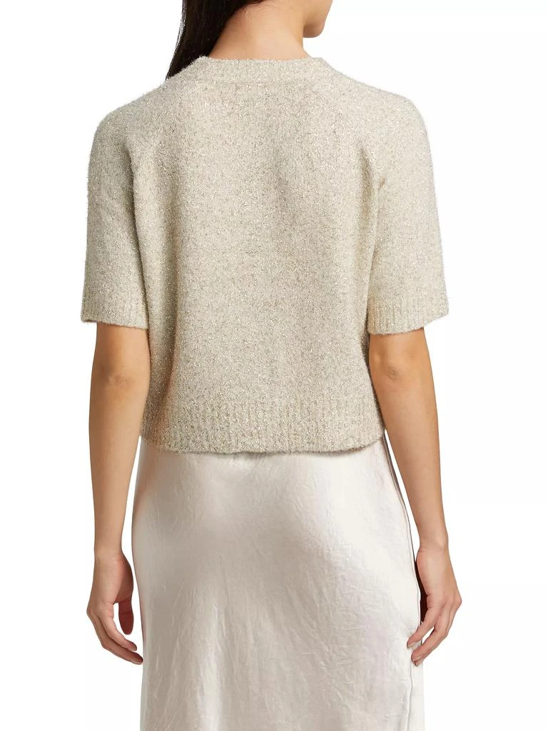 Design History Metallic Knit Short-Sleeve Cardigan 5
