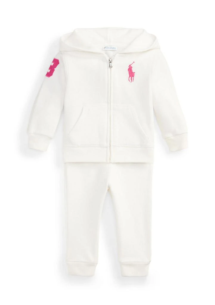Ralph Lauren Baby Girls Big Pony Fleece Zip Hoodie 
Pant Set