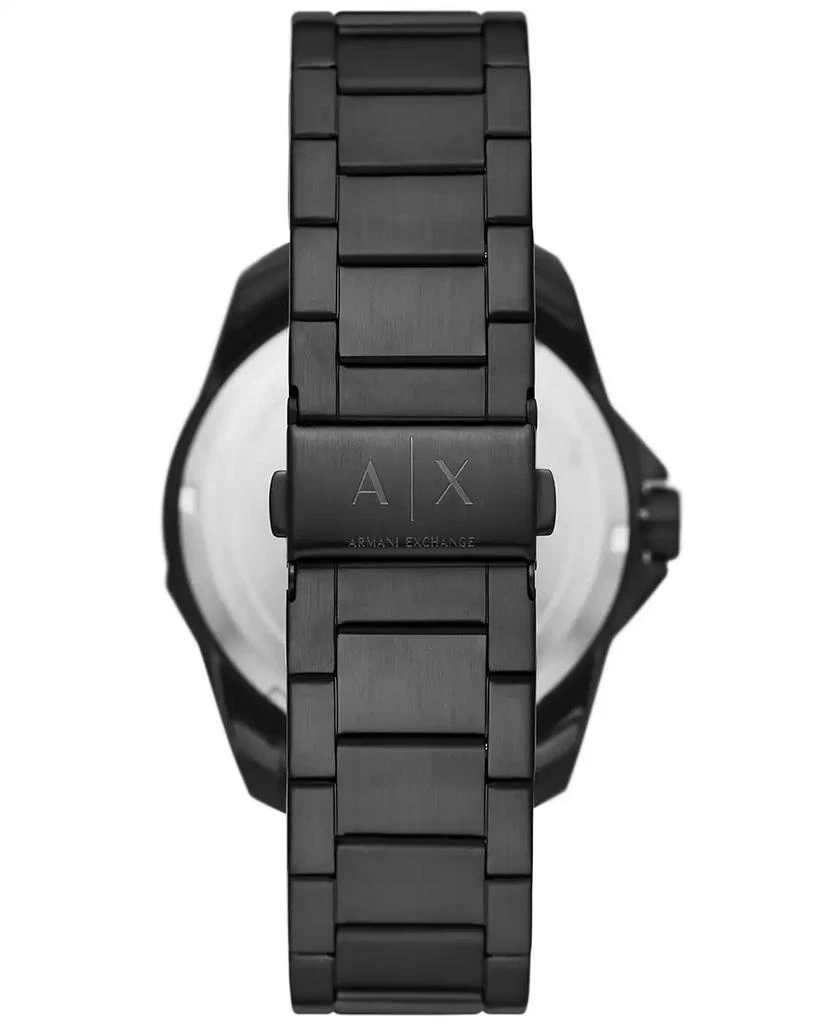 A|X Armani Exchange Men's Quartz Three Hand Date Black Stainless Steel Watch 44mm 3