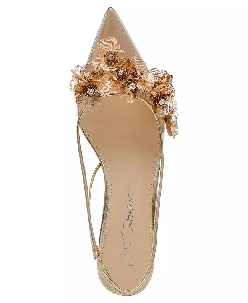 Betsey Johnson Women's Robin Floral Ornamented Slingback Pumps 4