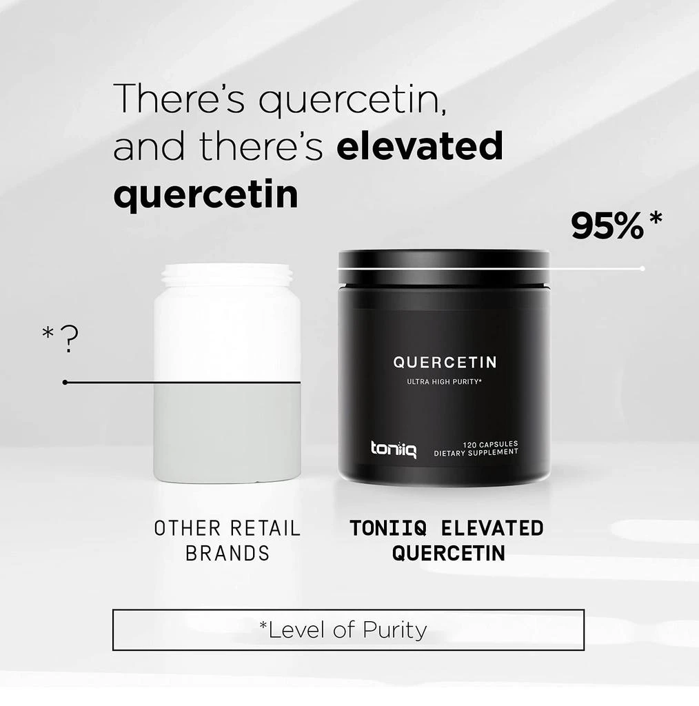 Toniiq Toniiq Ultra High Purity Quercetin Capsules - 95%+ Highly Purified and Bioavailable - 1000mg Per Serving - 120 Capsules Quercetin Supplement 4
