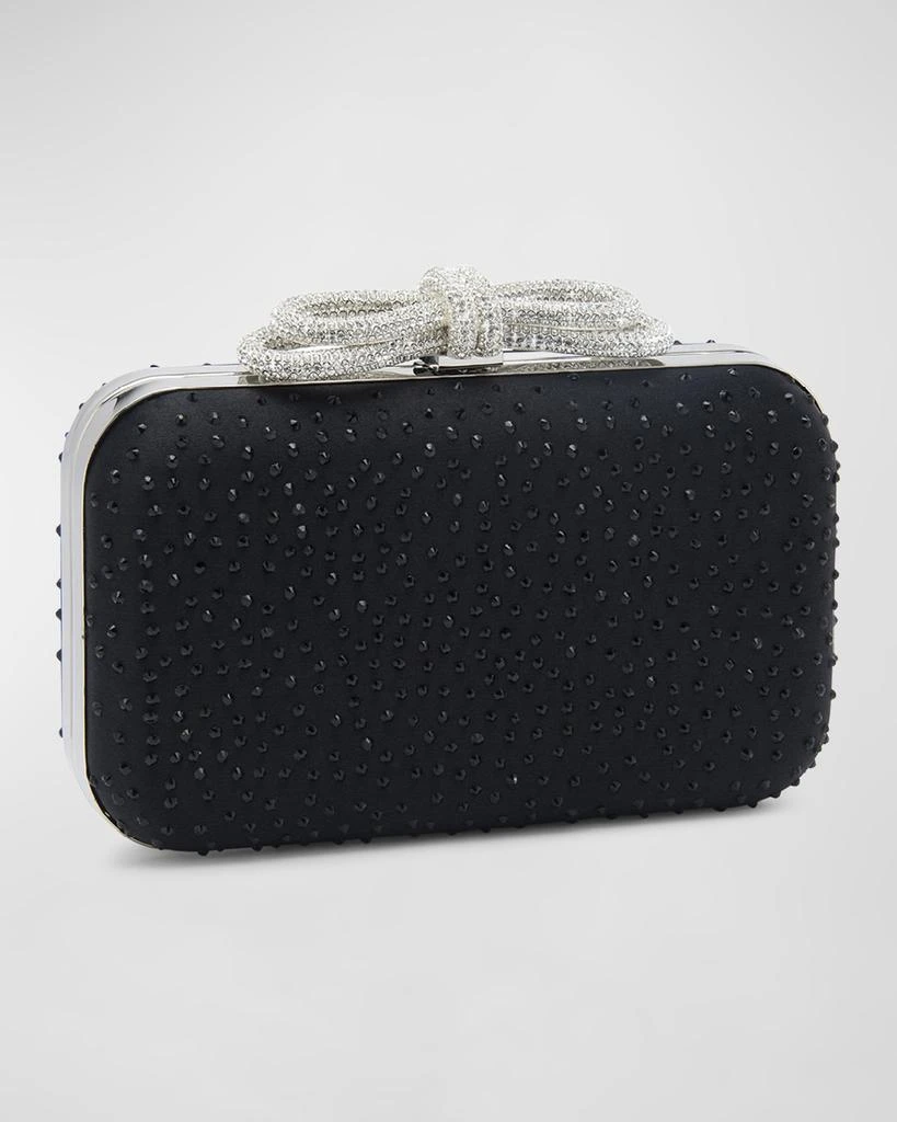 Mach & Mach Bow Strass Satin Clutch Bag 3