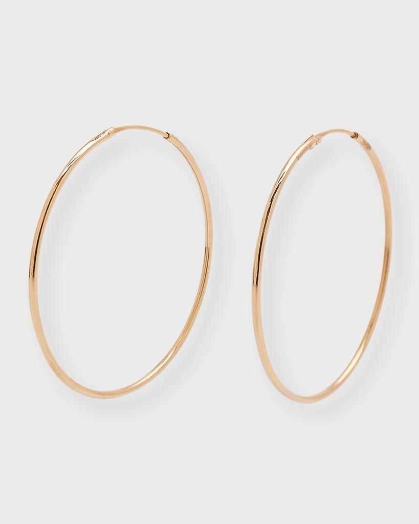 Ginette NY Rose Gold Circle Hoop Earrings