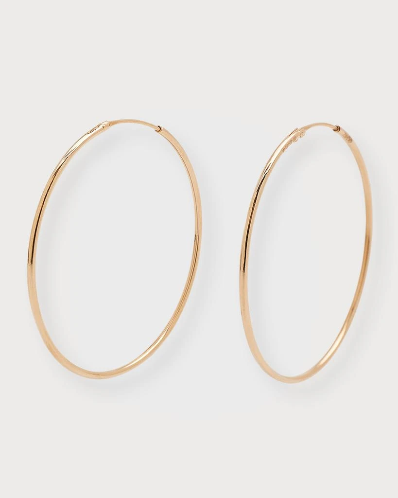 Ginette NY Rose Gold Circle Hoop Earrings 1