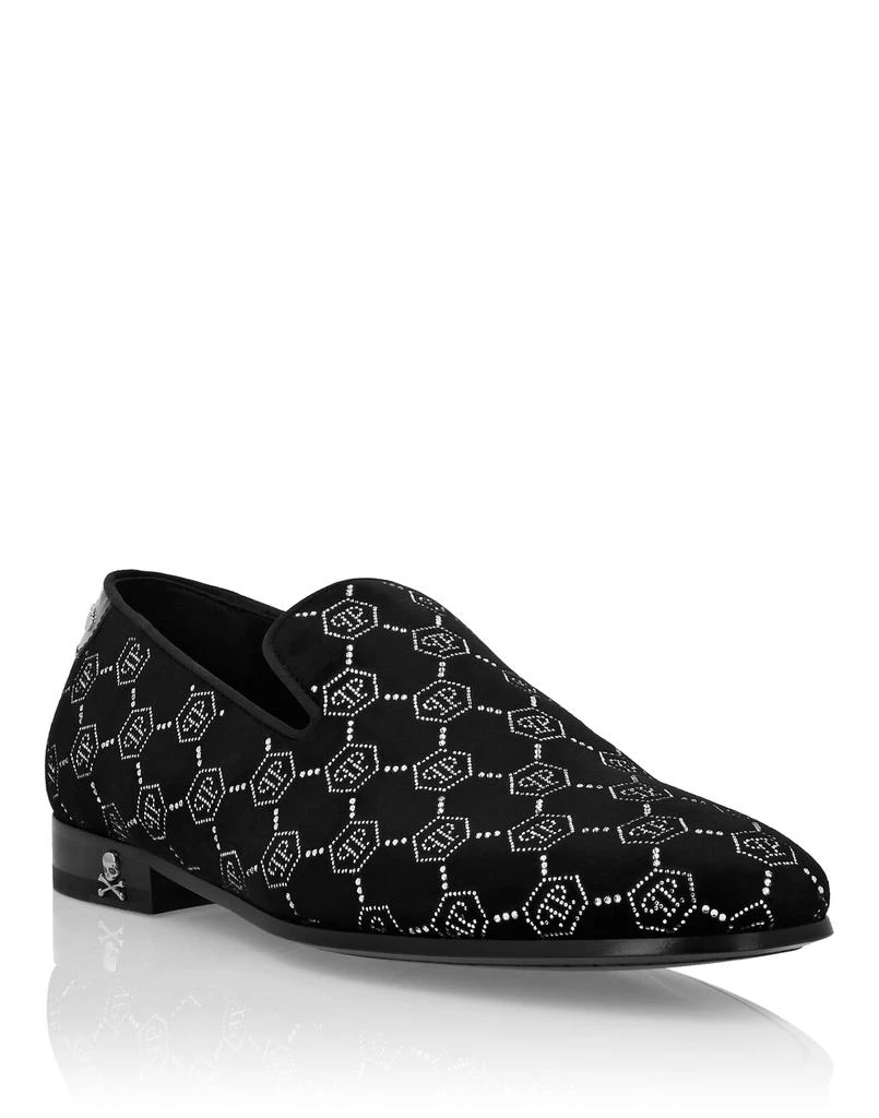 Philipp Plein Velvet Loafers Strass Monogram - Business  display picture 1