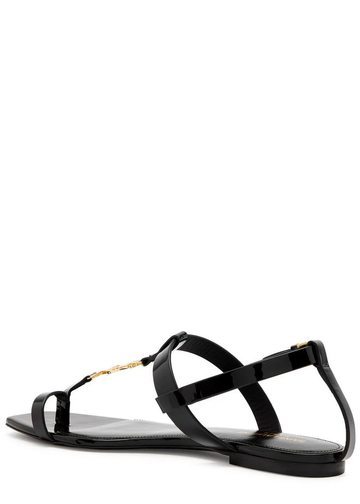 Yves Saint Laurent Cassandra logo patent leather sandals 2