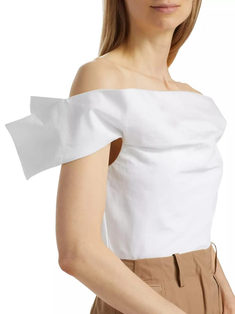Rosie Assoulin Can't Bare It Cotton Poplin Top 6