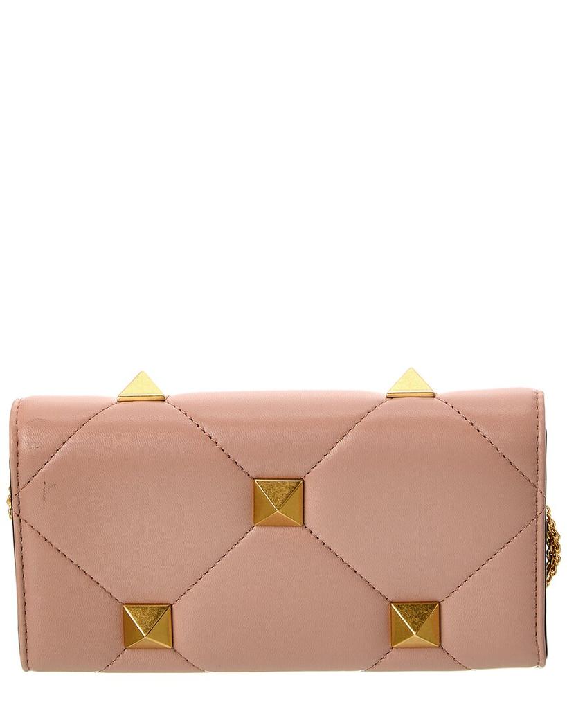 Valentino Valentino Roman Stud Leather Wallet On Chain