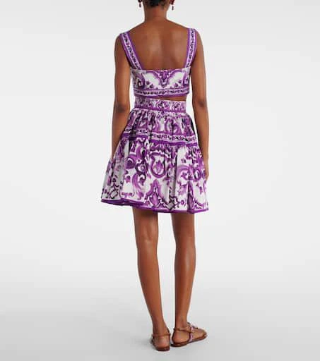 Dolce 
Gabbana Majolica cotton poplin bra top 3