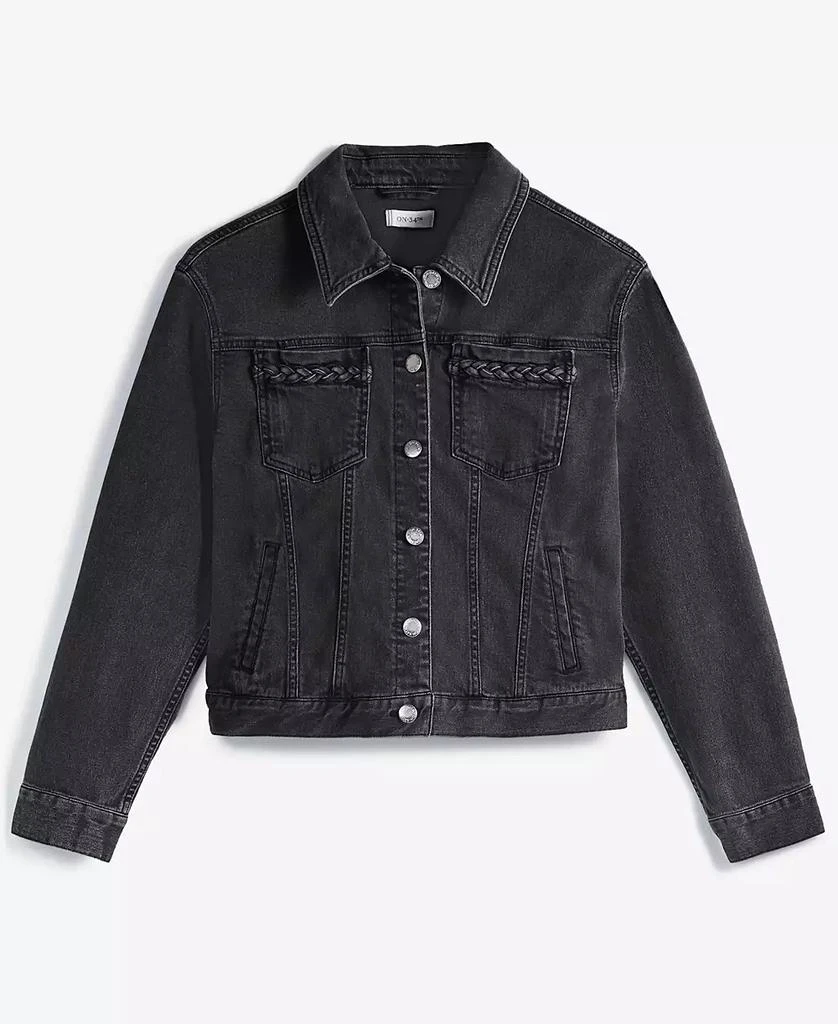 On 34th Women's Braided-Trim Trucker Denim Jacket, Exclusively at Macy's 5