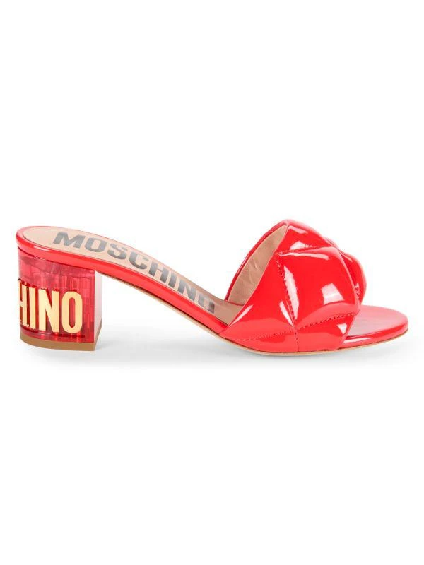 Moschino Couture! Quilted Patent Leather Sandals 1