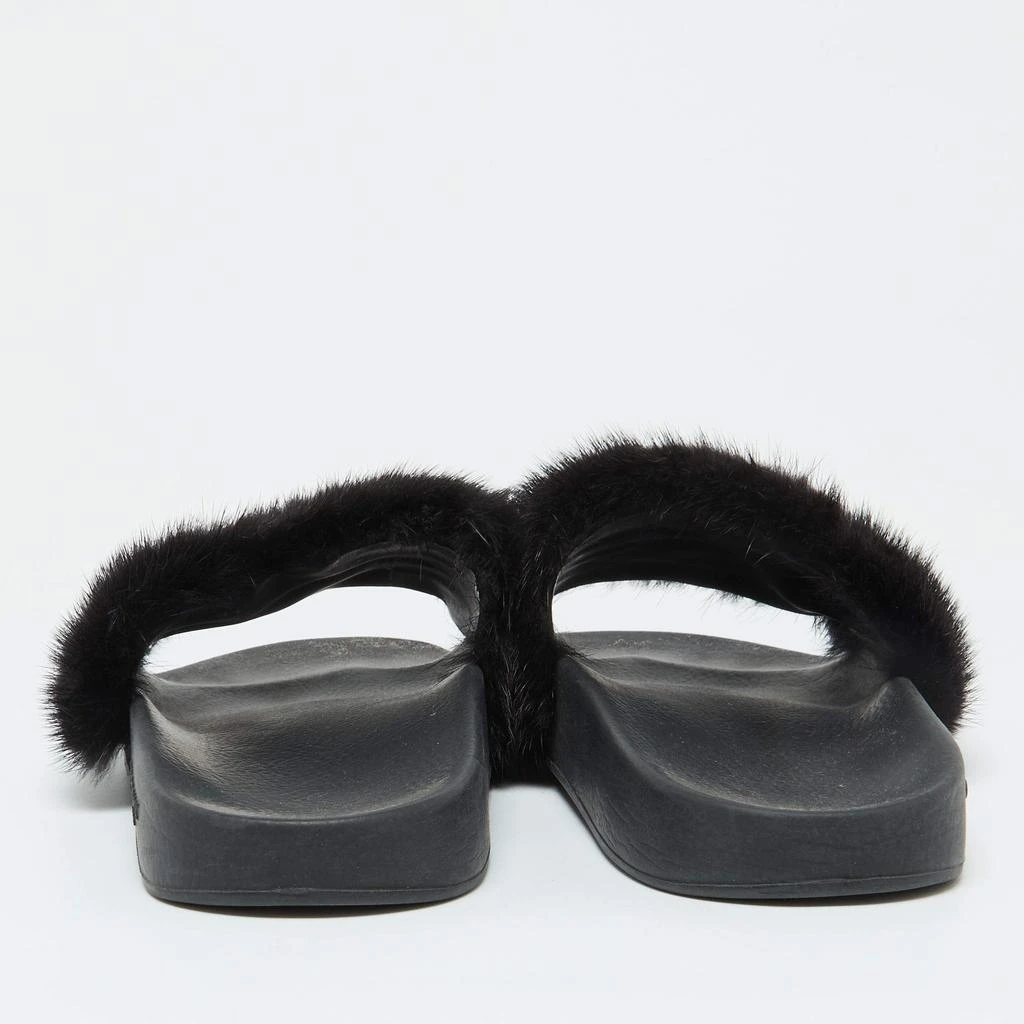 Givenchy Givenchy Black Mink Fur Flat Slides Size 41 5