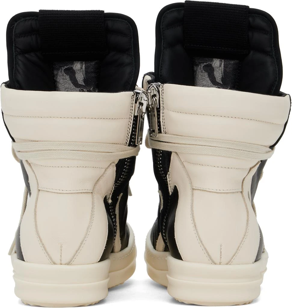 Rick Owens Black & Off-White Hollywood Geobasket Sneakers 2