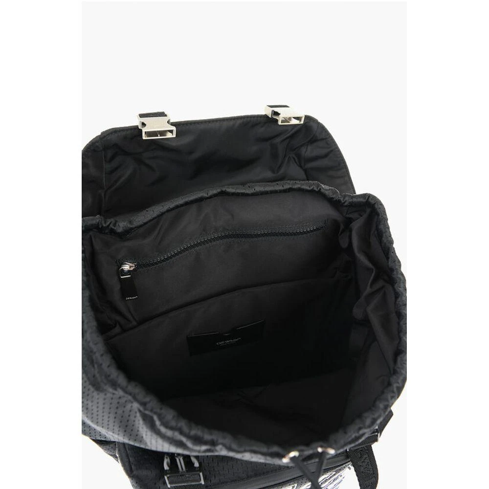 Off-White Off- Perforated Nylon Hiking Backpack with Contrasting Men's Details 5