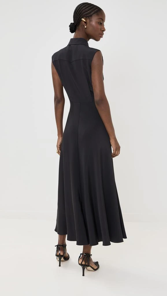 Brandon Maxwell Sleeveless Relaxed Fit Shirtdress with Quarter Placket 2
