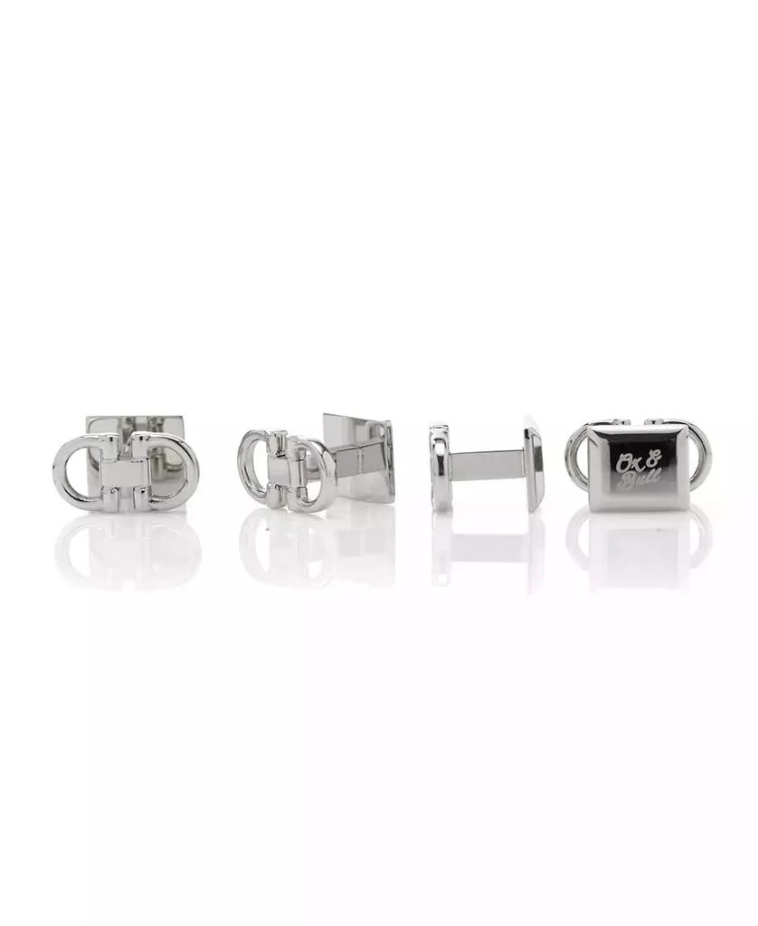 Ox and Bull Trading Co. Men's Horse Bit Stainless Steel Cufflinks and Stud Set, 6 Piece Set 3