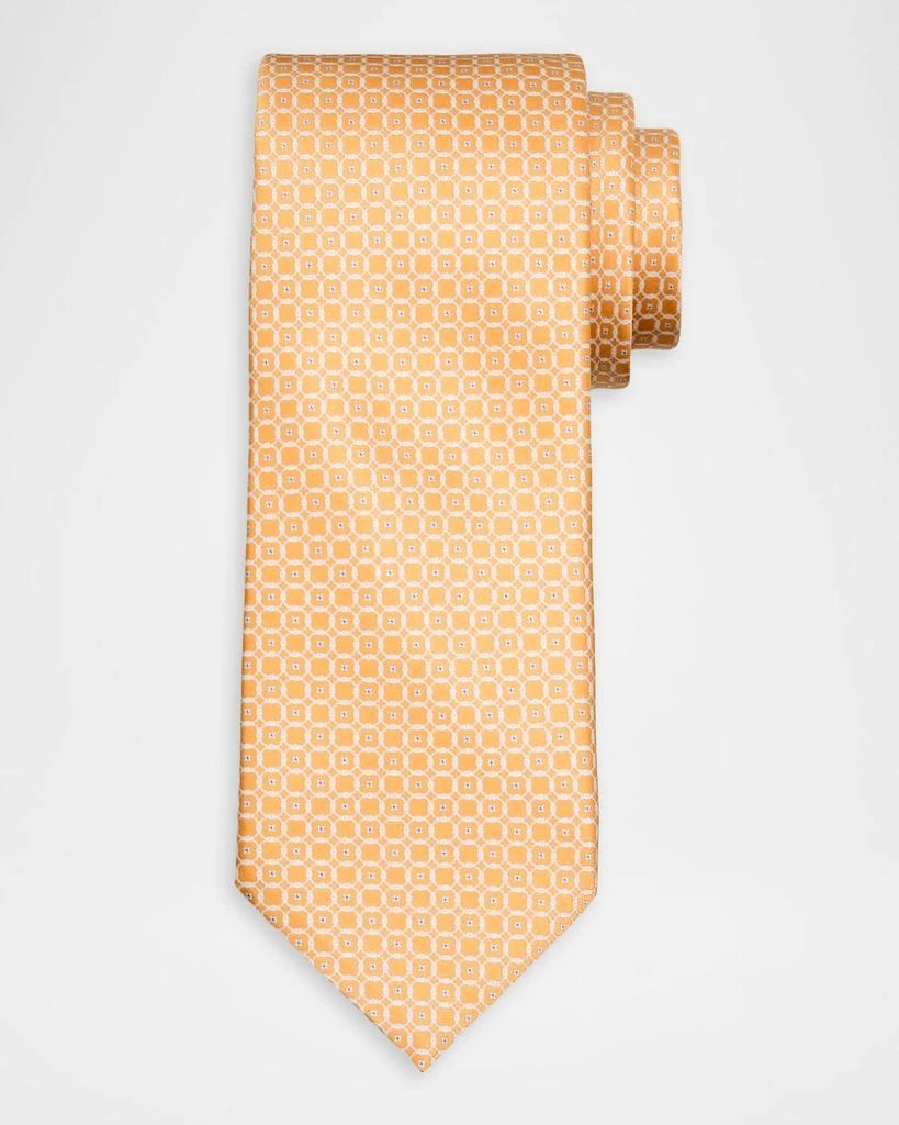Stefano Ricci Men
s Geometric Circle Jacquard Silk Tie