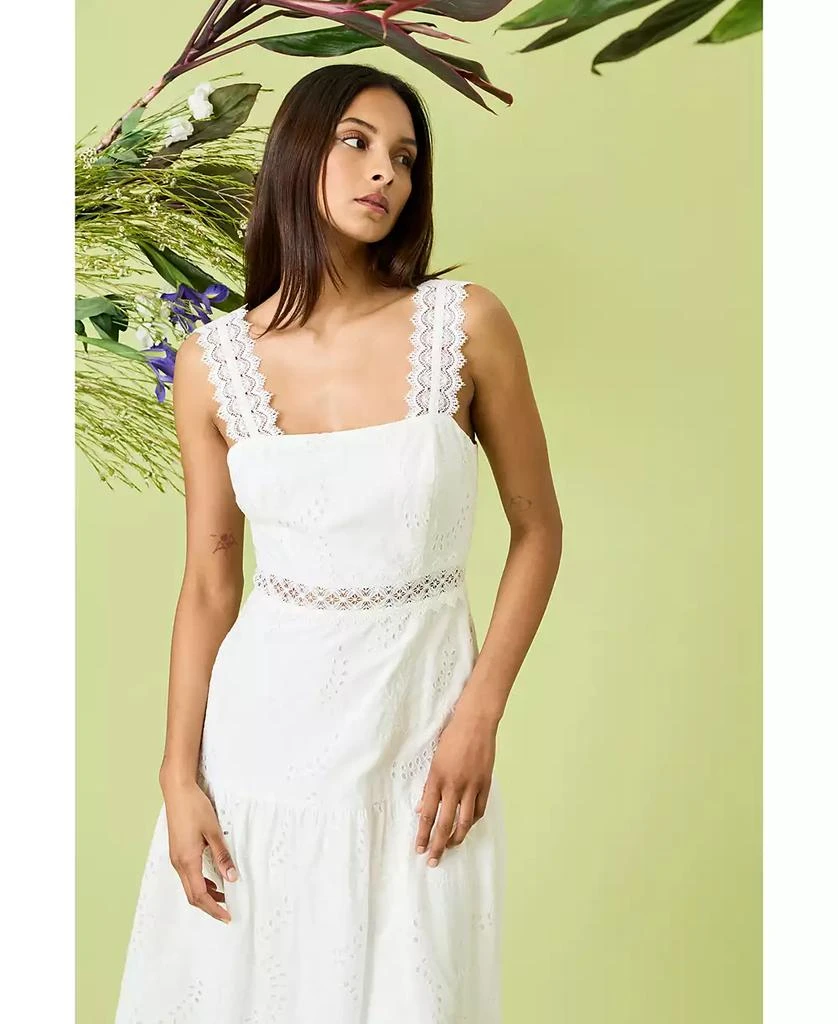 Donna Morgan Women's Eyelet-Embroidered Midi Dress 4
